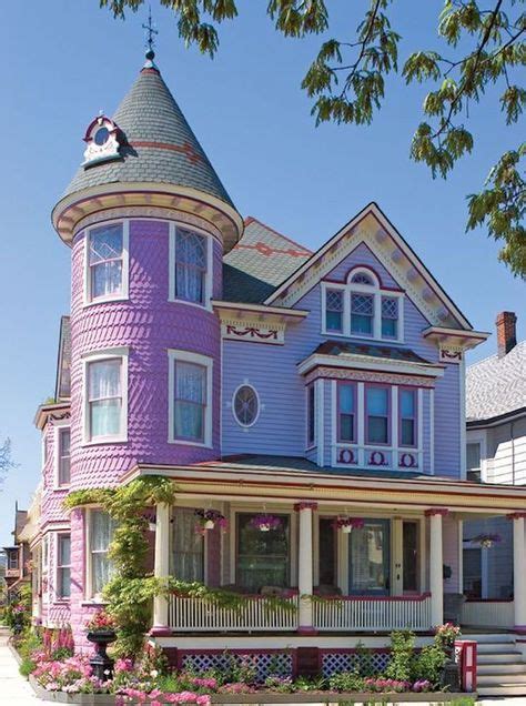 purple victorian houses